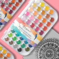 Et des gâteaux à aquarelle en poudre de poudre de haute qualité de haute qualité 48 couleurs de couleur de peinture de couleur pour les fournitures artistiques